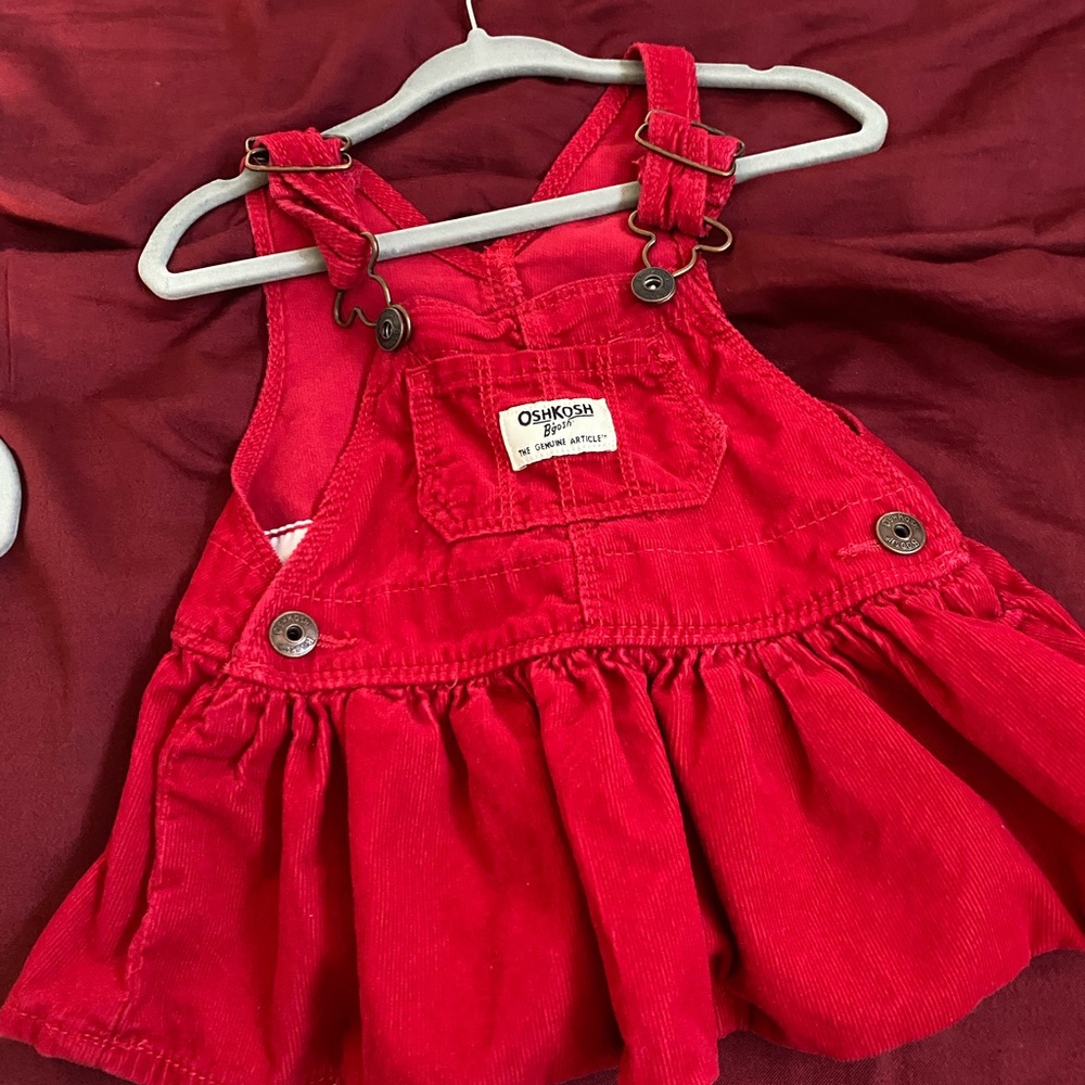 Red Corduroy  overalls